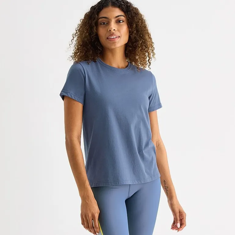 Xersion Womens Cotton Crew Neck Short Sleeve T-Shirt