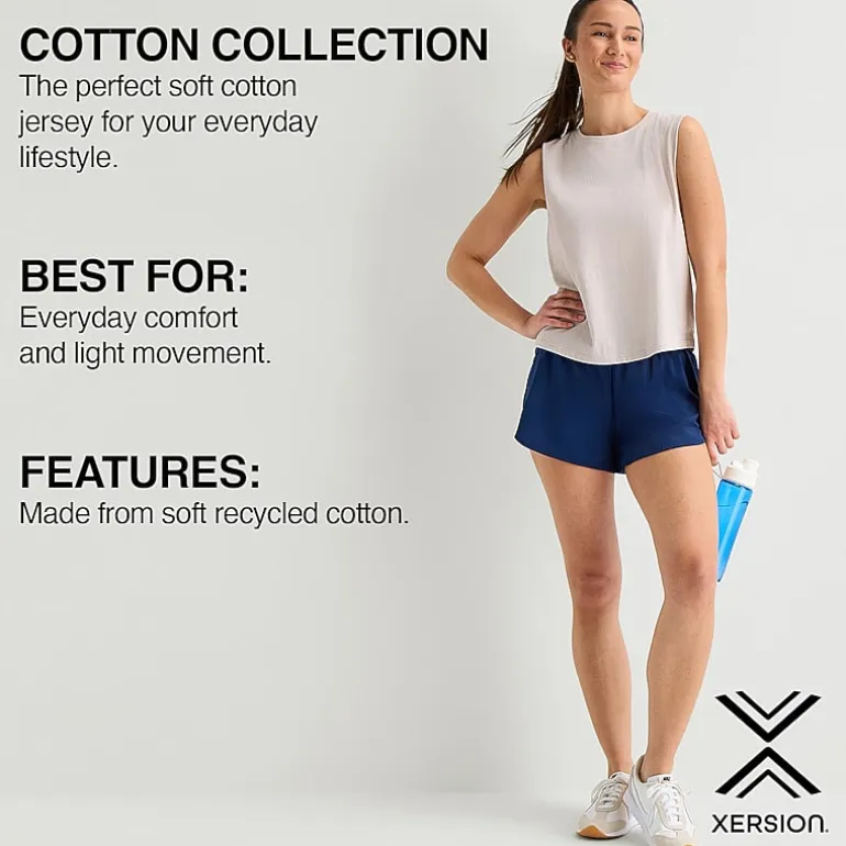 Xersion Womens Cotton Crew Neck Short Sleeve T-Shirt