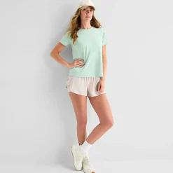 Xersion Womens Cotton Crew Neck Short Sleeve T-Shirt
