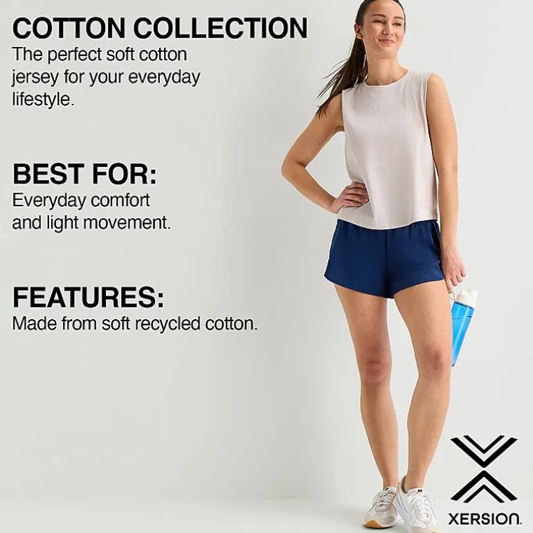Xersion Womens Cotton Crew Neck Short Sleeve T-Shirt