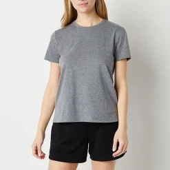 Xersion Womens Cotton Crew Neck Short Sleeve T-Shirt