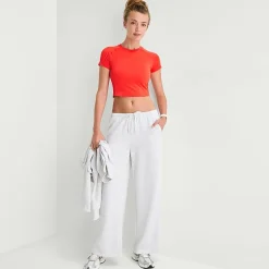 Xersion Womens Crew Neck Short Sleeve Active Crop Top