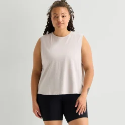 Xersion Womens Crew Neck Sleeveless Active Plus Tank Top