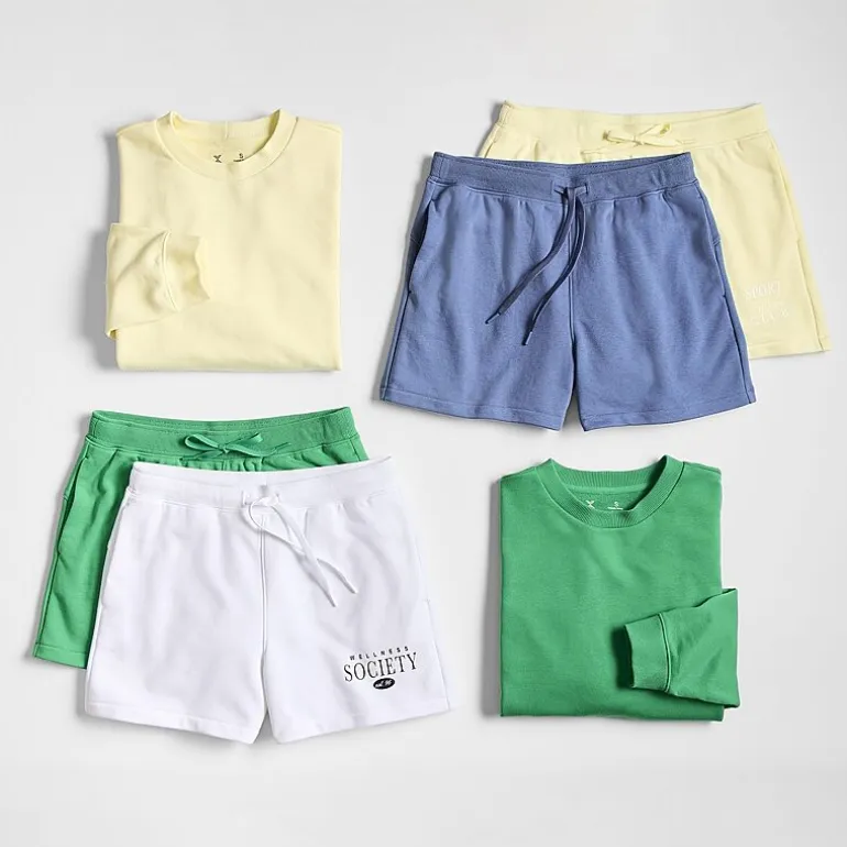 Xersion Womens 4" French Terry Active Pull-On Short