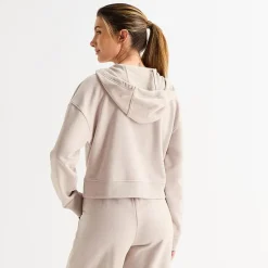 Xersion Womens French Terry Long Sleeve Zipper Active Hoodie