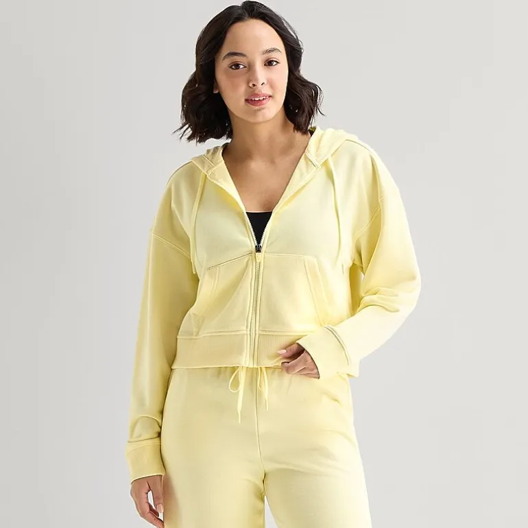 Xersion Womens French Terry Long Sleeve Zipper Active Hoodie