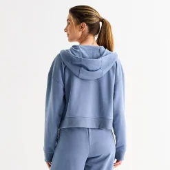Xersion Womens French Terry Long Sleeve Zipper Active Hoodie