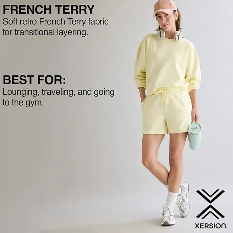 Xersion Womens French Terry Long Sleeve Zipper Active Plus Hoodie