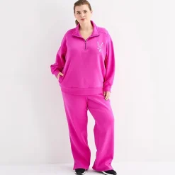 Xersion Womens Oversized Super Soft Fleece Half Zip Pullover Plus