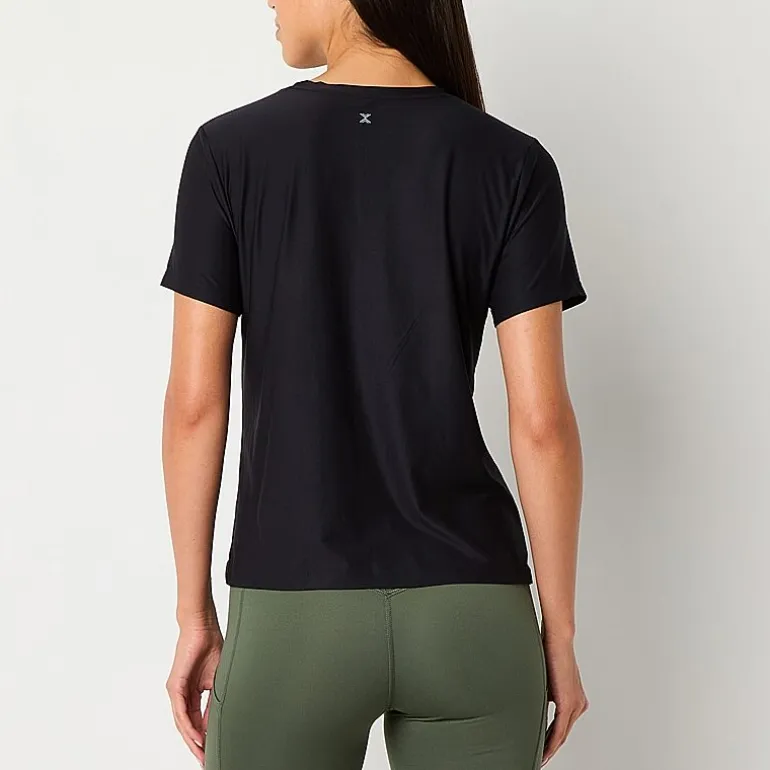 Xersion Womens Performance Crew Neck Short Sleeve T-Shirt Tall