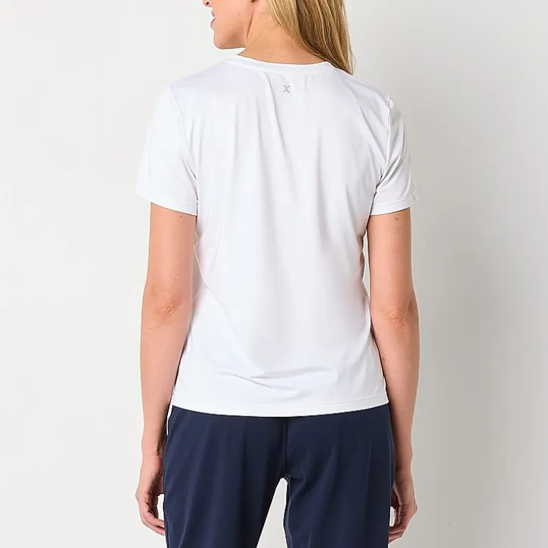 Xersion Womens Performance Crew Neck Short Sleeve T-Shirt Tall