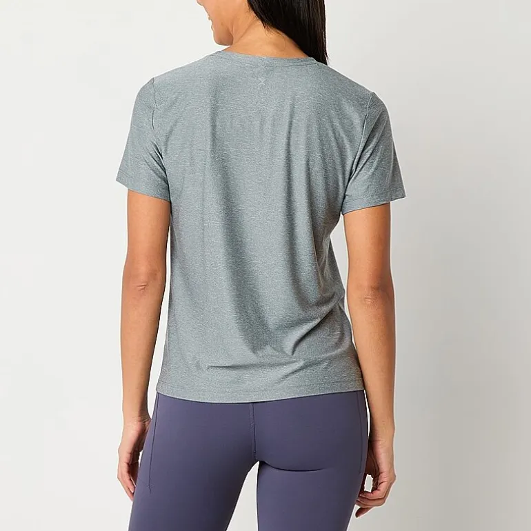 Xersion Womens Performance Crew Neck Short Sleeve T-Shirt Tall