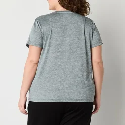 Xersion Womens Performance Crew Neck Short Sleeve T-Shirt Plus