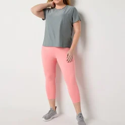 Xersion Womens Performance Crew Neck Short Sleeve Quick Dry Active Plus T-Shirt