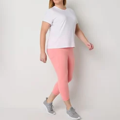 Xersion Womens Performance Crew Neck Short Sleeve Quick Dry Active Plus T-Shirt