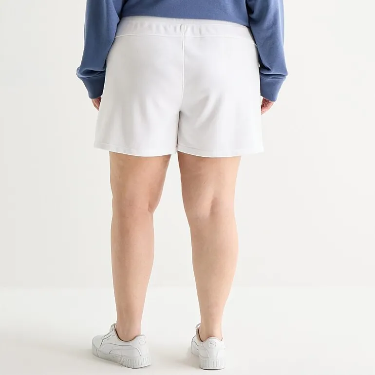 Xersion Womens 4" Plus French Terry Active Pull-On Short