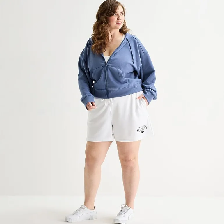 Xersion Womens 4" Plus French Terry Active Pull-On Short
