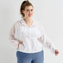Xersion Womens Plus Lightweight Windbreaker