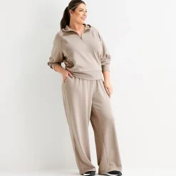 Xersion Womens Plus Scuba Luxe Open Hem Pant