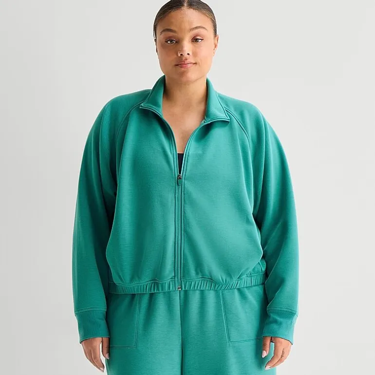 Xersion Womens Plus Track Jacket