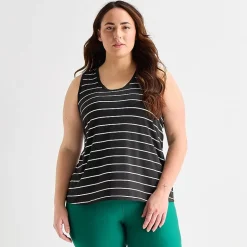 Xersion Womens U Neck Sleeveless Performance Tank Top Plus