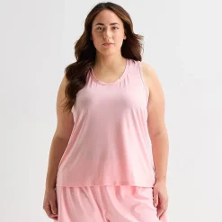 Xersion Womens U Neck Sleeveless Performance Tank Top Plus