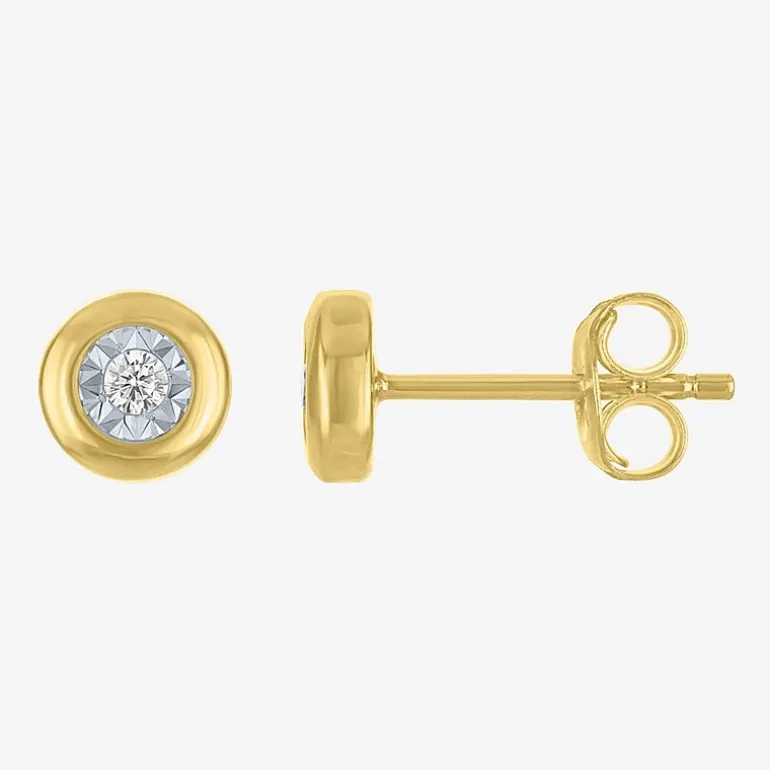 Yes, Please! (G-H, Si2-I1) Womens 1/10 CT. T.W. Lab Grown White Diamond 14K Gold Over Silver 2-pc. Jewelry Set