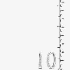 Yes, Please! (G, Si1-Si2) Womens 1/4 CT. T.W. Lab Grown White Diamond Sterling Silver 19.6mm Hoop Earrings