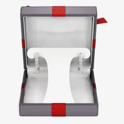 Yes, Please! (G, Si1-Si2) Womens 1/4 CT. T.W. Lab Grown White Diamond Sterling Silver 19.2mm Hoop Earrings