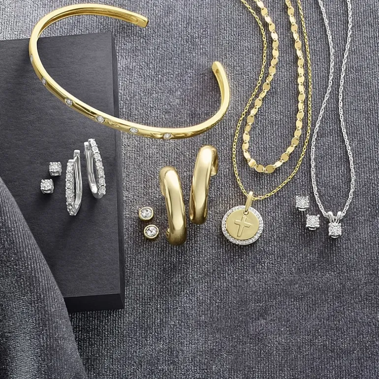 YES, PLEASE! 2-pc. Diamond-Accent Necklace Set in 14K Gold Over Silver