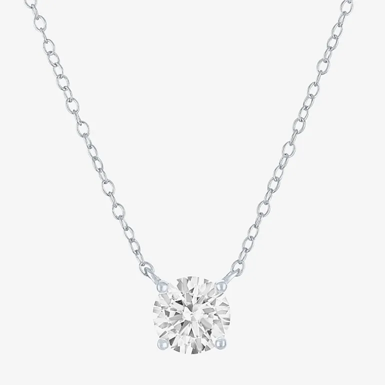 Yes, Please! Womens Lab Created White Sapphire Sterling Silver Round 2-pc. Jewelry Set
