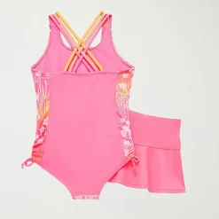 ZeroXposur Big Kid Girls Floral Sleeveless Plus One Piece Swimsuit