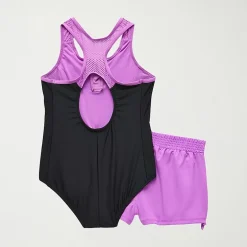 ZeroXposur Big Kid Girls Tie Dye Sleeveless Plus One Piece Swimsuit