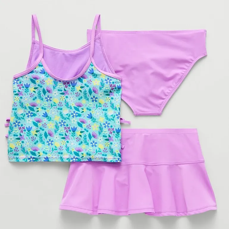 ZeroXposur Girls Floral 3-pc. Tankini Set