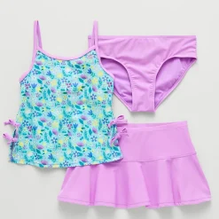 ZeroXposur Girls Floral 3-pc. Tankini Set