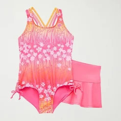 ZeroXposur Little & Big Kid Girls Floral Sleeveless One Piece Swimsuit