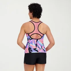 ZeroXposur Womens Built In Bra Tankini Swimsuit Top