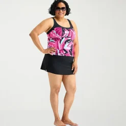 ZeroXposur Womens Comfort Straps Plus Tankini Swimsuit Top