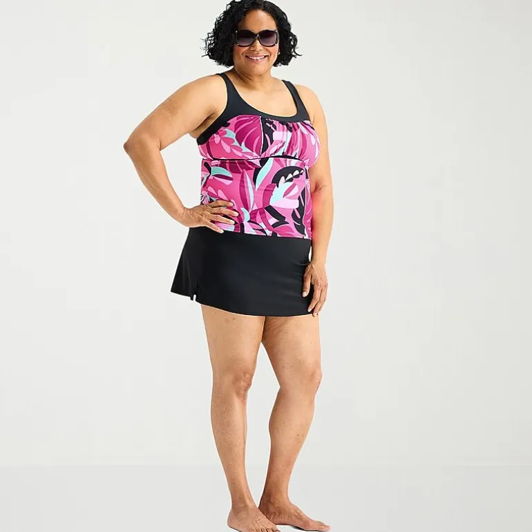 ZeroXposur Womens Comfort Straps Plus Tankini Swimsuit Top
