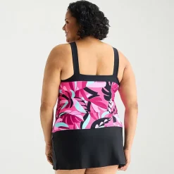 ZeroXposur Womens Comfort Straps Plus Tankini Swimsuit Top